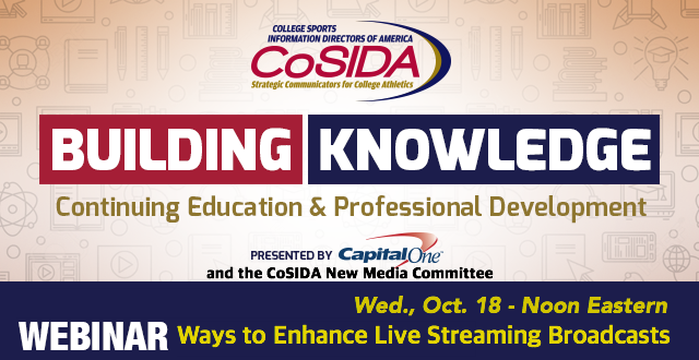 Join Us! Wed., Oct. 18 Webinar: Ways To Enhance Your Live Streaming
